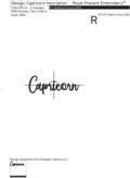 Capricorn  zodiac sign Machine Embroidery Design - 6 sizes