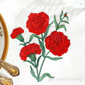 Carnation Machine Embroidery Design - 3 sizes
