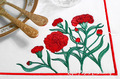 Carnation corner Machine Embroidery Design - 3 sizes