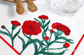 Carnation corner Machine Embroidery Design - 3 sizes