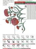 Carnation corner Machine Embroidery Design - 3 sizes
