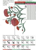 Carnation corner Machine Embroidery Design - 3 sizes