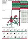 Carnation corner Machine Embroidery Design - 3 sizes