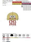 Cartoon Jellyfish and Sea Sponge - 2 sizes