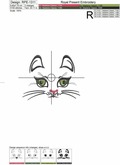 Cat Face machine embroidery design - 2 sizes