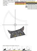 Cat and Butterflies Face Mask Machine Embroidery Design