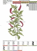 Cayenne Pepper Border Machine Embroidery Design - 4 sizes