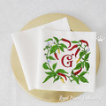 Cayenne Pepper Monogram Blank Machine Embroidery Design - 2 sizes