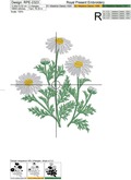 Chamomile Machine Embroidery design - 6 sizes