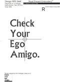 Check Your Ego Amigo Inscription machine embroidery design - 4 sizes