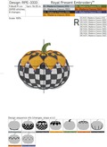 Checkered Autumn Pumpkin - 4 sizes
