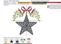 Checkered Christmas Star with a bow