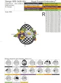 Checkered Egg with Pansies Applique - 2 sizes