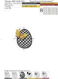 Checkered Egg with butterfly Applique - 2 sizes