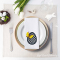 Checkered Egg with butterfly Applique - 2 sizes