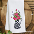 Roses and Lavender in a Checkered Jug - 2 sizes