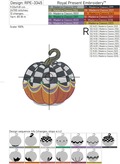 Fall Checkered Pumpkin - 4 sizes