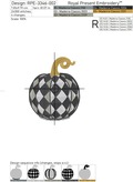 Checkered Round Pumpkin - 4 sizes