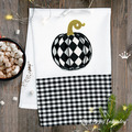 Checkered Round Pumpkin - 4 sizes