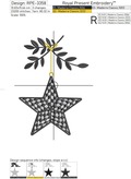 Checkered Star Christmas tree toy