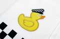Checkered Yellow Duckling Applique with Border