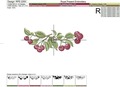 Cherries Border Machine Embroidery Design - 3 sizes