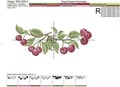 Cherries Border Machine Embroidery Design - 3 sizes
