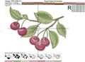 Cherries Machine Embroidery Designs Set - 4 sizes