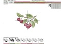 Cherries Machine Embroidery Designs Set - 4 sizes