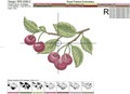 Cherries Machine Embroidery Designs Set - 4 sizes