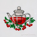 Cherry Kettle Machine Embroidery Design - 4 sizes