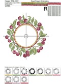 Cherry Wreath Machine Embroidery Design - 3 sizes