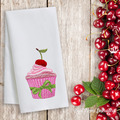 Cherry cupcake Machine Embroidery Design