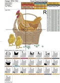 Hen in a basket with chickens Machine Embroidery Design - 3 sizes