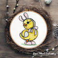 Chicken with bunny ears Machine Embroidery Design - 3 sizes