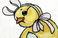 Chicken with bunny ears Machine Embroidery Design - 3 sizes
