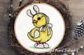 Chicken with bunny ears Machine Embroidery Design - 3 sizes