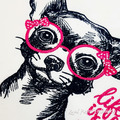 Chihuahua with glasses - 8 sizes
