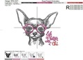 Chihuahua with glasses - 8 sizes