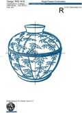 Chinese vase Machine embroidery design - 2 sizes