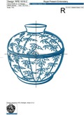 Chinese vase Machine embroidery design - 2 sizes