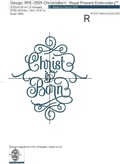 Christ is Born Inscription Machine Embroidery Design - 4 sizes