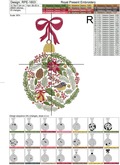Christmas Ball embroidery design - 5 sizes