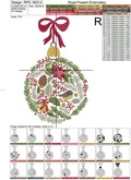 Christmas Ball embroidery design - 5 sizes