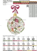 Christmas Ball embroidery design - 5 sizes