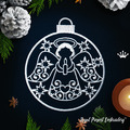 Christmas Ball with Angel with Candle
