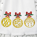Christmas Balls with Bows Set
