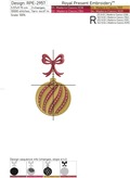 Christmas Balls with Bows Machine Embroidery Designs