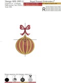 Christmas Balls with Bows Machine Embroidery Designs
