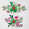 Christmas Bouquets Machine Embroidery Designs - 3 sizes
